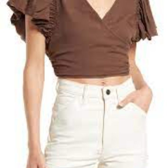 Free People Can't Get Enough Wrap Top - Picture 2 of 2